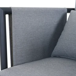 Loungemöbel*SIENA GARDEN Adeyra Loungesessel | Texfabric hellgrau-mix