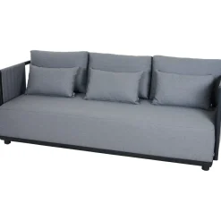 Loungemöbel*SIENA GARDEN Adeyra Loungesofa | 3-Sitzer | Texfabric hellgrau-mix