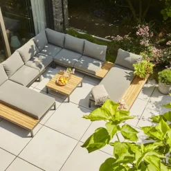 Loungemöbel | Loungesets*SIENA GARDEN Alvida Modul Ecke | Ranotex®-Gewebe grau