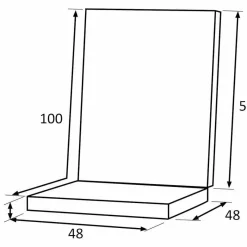 Sesselauflagen*SIENA GARDEN Anka Sesselauflage | Niedriglehner 100 cm