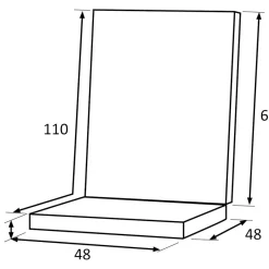 Sesselauflagen*SIENA GARDEN Atria Sesselauflage | Niedriglehner 110 cm