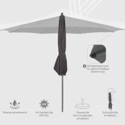 Mittelstockschirme*SIENA GARDEN Avio Mittelstockschirm | Ø 350 cm | rund