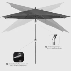 Mittelstockschirme*SIENA GARDEN Avio Mittelstockschirm | Ø 250 cm | rund