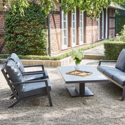 Loungemöbel*SIENA GARDEN Belia Loungesessel | mit Kissen in grau