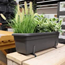 Pflanzgefäße*SIENA GARDEN Blumenkastenhalter mont. H-Form anthrazit, montiert