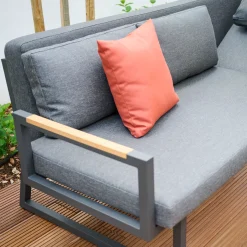 Loungemöbel*SIENA GARDEN Calera Move Loungesofa | 3-Sitzer | Texfabric mix-anthrazit