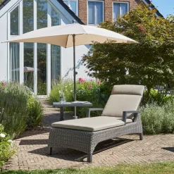 Gartenliegen*SIENA GARDEN Corido Gartenliege | Rattangeflecht charcoal-grey