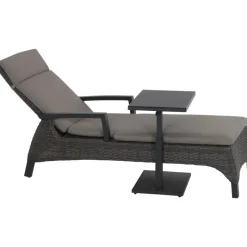 Gartenliegen*SIENA GARDEN Corido Gartenliege | Rattangeflecht charcoal-grey