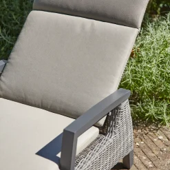 Gartenliegen*SIENA GARDEN Corido Gartenliege | Rattangeflecht charcoal-grey