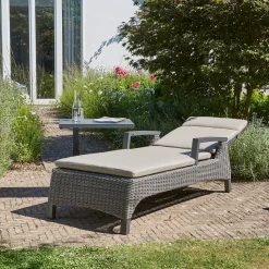 Gartenliegen*SIENA GARDEN Corido Gartenliege | Rattangeflecht charcoal-grey