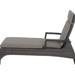 Gartenliegen*SIENA GARDEN Corido Gartenliege | Rattangeflecht charcoal-grey