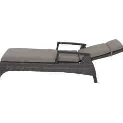 Gartenliegen*SIENA GARDEN Corido Gartenliege | Rattangeflecht charcoal-grey