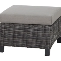 Gartenhocker*SIENA GARDEN Corido Hocker | Rattangeflecht charcoal-grey