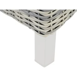Gartenhocker*SIENA GARDEN Corido Hocker | Rattangeflecht ice grey
