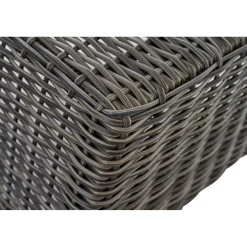 Gartenhocker*SIENA GARDEN Corido Hocker | Rattangeflecht charcoal grey