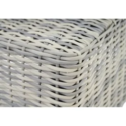 Gartenhocker*SIENA GARDEN Corido Hocker | Rattangeflecht ice grey