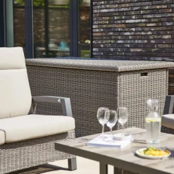 Kissenboxen*SIENA GARDEN Corido Kissenbox | Rattangeflecht charcoal grey