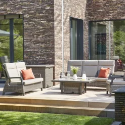 Kissenboxen*SIENA GARDEN Corido Kissenbox | Rattangeflecht charcoal grey