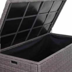 Kissenboxen*SIENA GARDEN Corido Kissenbox | Rattangeflecht charcoal grey