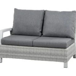 Loungemöbel | Loungesets*SIENA GARDEN Corido Loungesofa | 2-Sitzer mit Armlehne rechts | Rattangeflecht ice-grey