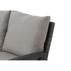 Loungemöbel | Loungesets*SIENA GARDEN Corido Loungesofa | 2-Sitzer mit Armlehne links | Rattangeflecht charcoal-grey