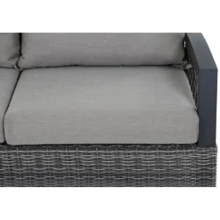 Loungemöbel | Loungesets*SIENA GARDEN Corido Loungesofa | 2-Sitzer mit Armlehne links | Rattangeflecht charcoal-grey