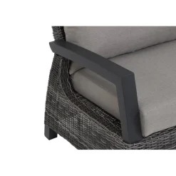 Loungemöbel | Loungesets*SIENA GARDEN Corido Loungesofa | 2-Sitzer mit Ammlehne rechts | Rattangeflecht charcoal-grey