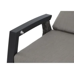 Loungemöbel*SIENA GARDEN Corido Move Loungesofa | 3-Sitzer | Rattangeflecht charcoal-grey