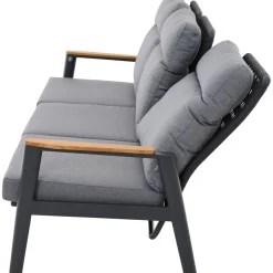 Loungemöbel | Gartenbänke*SIENA GARDEN Cortina Bank | 3-Sitzer | Kordel grau