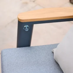 Loungemöbel | Gartenbänke*SIENA GARDEN Cortina Bank | 3-Sitzer | Kordel grau