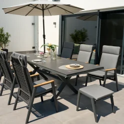 Gartenhocker*SIENA GARDEN Cortina Gartenhocker | RANOTEX® grau