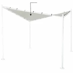 Pavillons*SIENA GARDEN Dachbezug hellgrau zu Berlino Pavillon 3x3 Meter