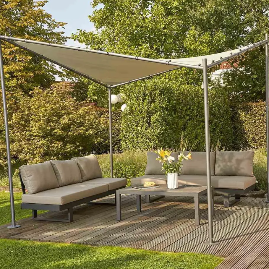 Pavillons*SIENA GARDEN Dachbezug hellgrau zu Berlino Pavillon 3x3 Meter