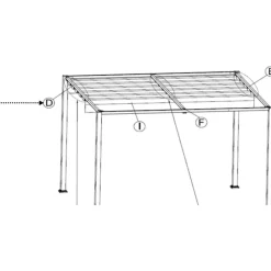 Pavillons*SIENA GARDEN Dachstrebe zu Sky Pavillon 4x3 Meter