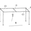 Pavillons*SIENA GARDEN Dachstrebe zu Sky Pavillon 4x3 Meter