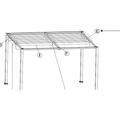 Pavillons*SIENA GARDEN Dachstrebe zu Sky Pavillon 4x3 Meter