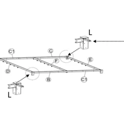 Pavillons*SIENA GARDEN Dachstreben-Eckverbinder zu Sky Pavillon 4x3 Meter