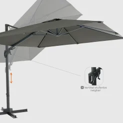 Ampelschirme*SIENA GARDEN Elio N+ Ampelschirm | 300x300 cm | eckig