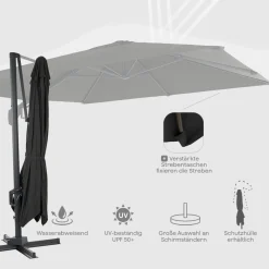 Ampelschirme*SIENA GARDEN Elio N+ Ampelschirm | 300x300 cm | eckig