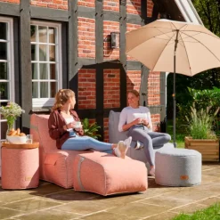 Wintergartenmöbel | Sitzsäcke*SIENA GARDEN FEEL.U Hocker | Polypropylen modern red