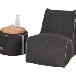 Wintergartenmöbel | Sitzsäcke*SIENA GARDEN FEEL.U Pouf | Polypropylen dark grey