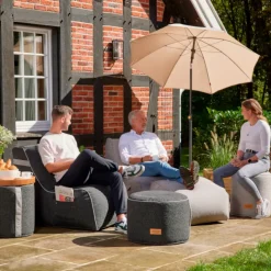 Wintergartenmöbel | Sitzsäcke*SIENA GARDEN FEEL.U Pouf | Polypropylen soul grey