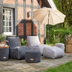 Wintergartenmöbel | Sitzsäcke*SIENA GARDEN FEEL.U Pouf | Polypropylen dark grey