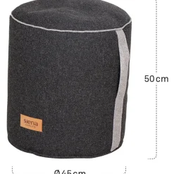Sitzsäcke | Wintergartenmöbel*SIENA GARDEN FEEL.U Pouf | Polypropylen dark grey