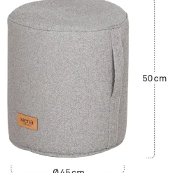 Wintergartenmöbel | Sitzsäcke*SIENA GARDEN FEEL.U Pouf | Polypropylen soul grey