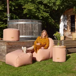 Sitzsäcke | Wintergartenmöbel*SIENA GARDEN FLOW.U Pouf | Polypropylen apricot