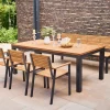 Essgruppen*SIENA GARDEN Gartenmöbelset Bozen Esstisch + 3x Bozen Stapelsessel + Bozen 3er Bank