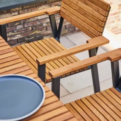 Essgruppen*SIENA GARDEN Gartenmöbelset Bozen Esstisch + 3x Bozen Stapelsessel + Bozen 3er Bank