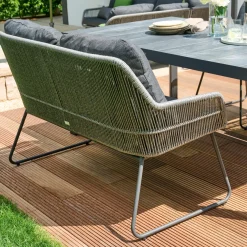 Essgruppen*SIENA GARDEN Gartenmöbelset Silva Gartentisch + 2x Kansas Dining Sessel + 2-Sitzer Dining Bank