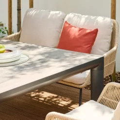 Essgruppen*SIENA GARDEN Gartenmöbelset Silva Gartentisch + 4x Kansas Dining Sessel + 2-Sitzer Dining Bank